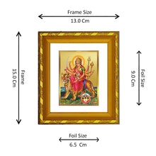 Load image into Gallery viewer, DIVINITI 24K Gold Plated Durga Ji Photo Frame For Living Room, Festival Gift, Puja (15.0 X 13.0 CM)
