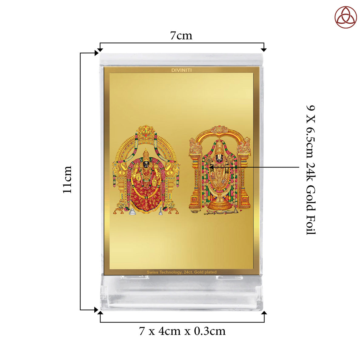 24 Karat Gold Plated Foil Divine Luxury Car Frame