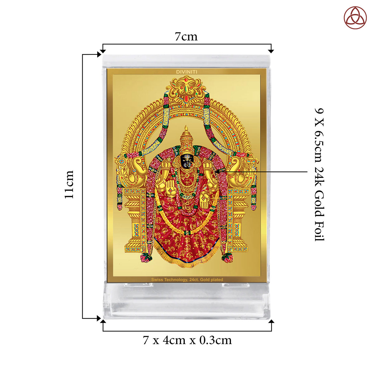 24 Karat Gold Plated Foil Divine Luxury Car Frame