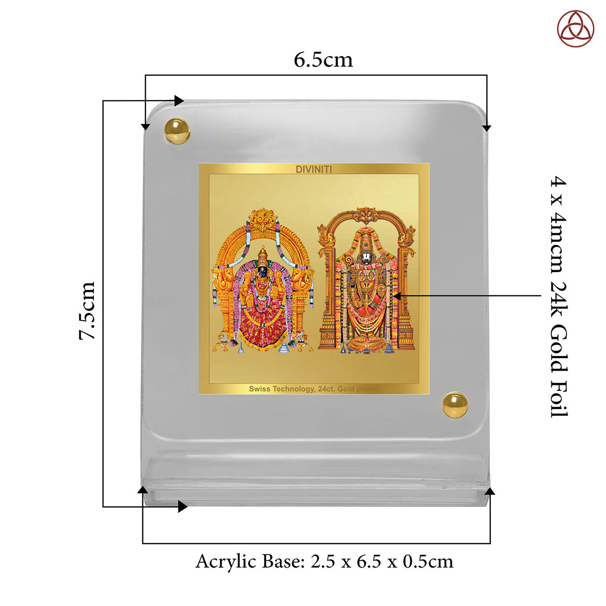 24 Karat Gold Plated Foil Divine Luxury Car Frame