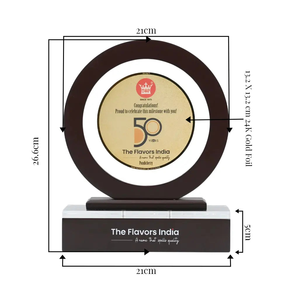 Customized MDF Trophy With 24K Gold Plated Customized Foil For Corporte Gifying