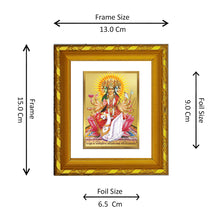 Load image into Gallery viewer, DIVINITI 24K Gold Plated Gayatri Mata Wall Photo Frame For Living Room, Gift, Puja (15.0 X 13.0 CM)
