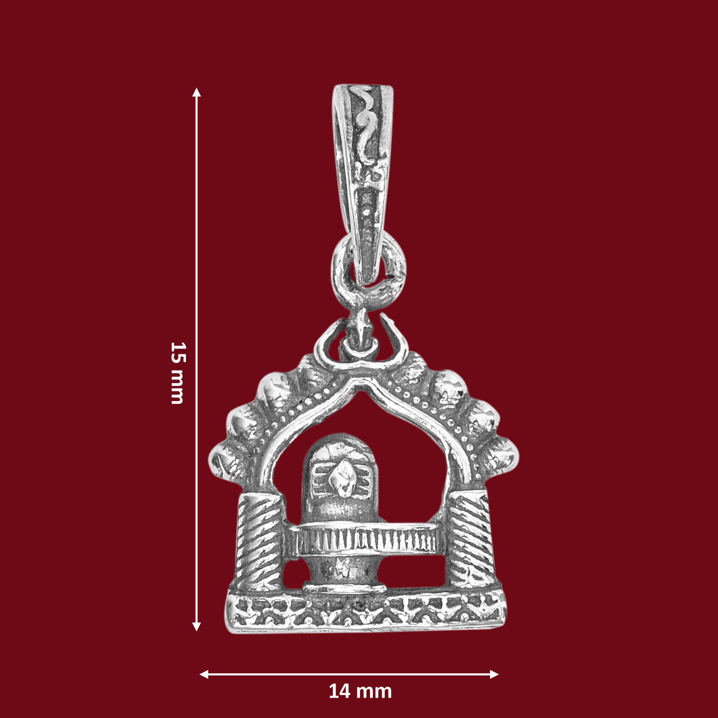 925 Pure Silver Shiv Ling Pendant for Men, Women & Kids Divine God Pendant for Birthday, Anniversary, Special Occasion Gift (1.5x1.4 CM 3 g)