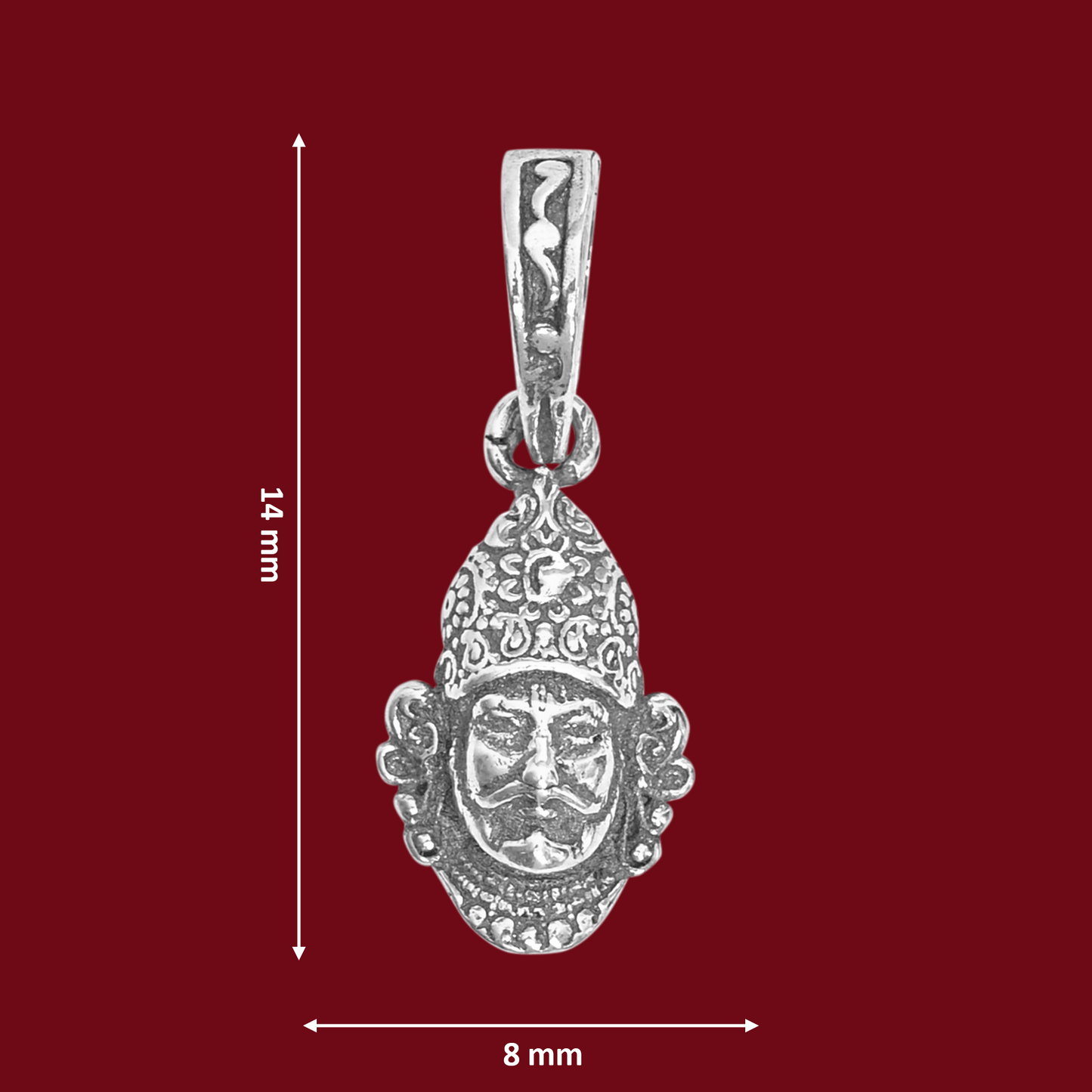 925 Pure Silver Khatu Small Pendant for Men, Women & Kids Divine God Pendant for Birthday, Anniversary, Special Occasion Gift (1.4x0.8 CM 2 g)
