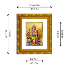 Load image into Gallery viewer, DIVINITI 24K Gold Plated Karthikey Photo Frame For Home Wall Decor, Worship, Gift (15.0 X 13.0 CM)
