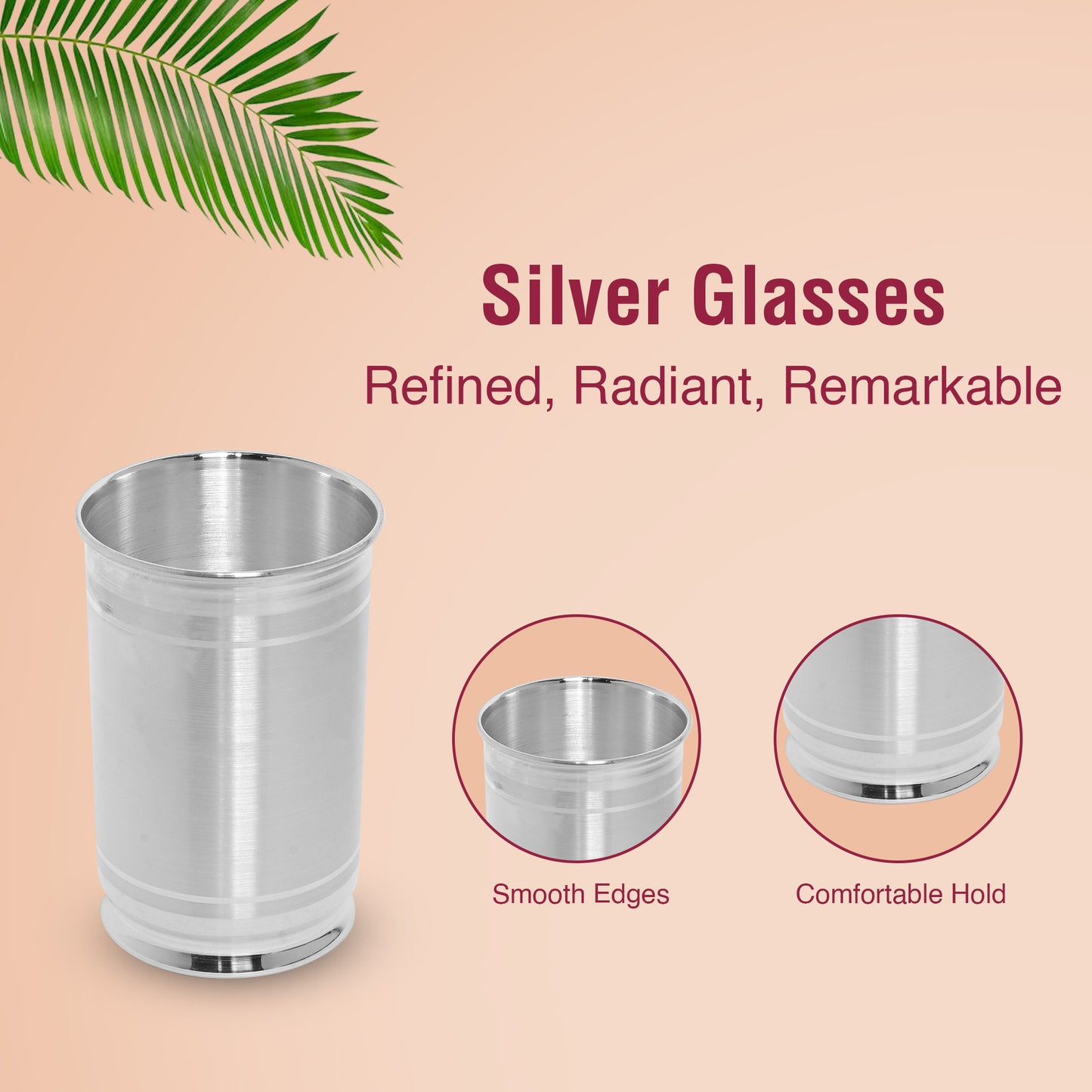 925 Pure Silver Glass for Pooja and Gifting Mandir Puja Purpose (79g)