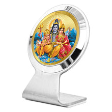 Load image into Gallery viewer, Diviniti 24K Gold Plated Shiv Parivar Frame For Car Dashboard, Home Decor &amp; Puja Room (6.2 x 4.5 CM)
