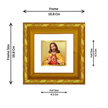 Load image into Gallery viewer, DIVINITI 24K Gold Plated Jesus Christ Photo Frame For Home Decor, Tabletop, Gift (10.8 X 10.8 CM)
