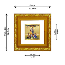 Load image into Gallery viewer, DIVINITI 24K Gold Plated Radha Krishna Photo Frame For Home Decor Showpiece, Puja, Gift (10.8 X 10.8 CM)
