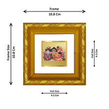 Load image into Gallery viewer, DIVINITI 24K Gold Plated Jagannath Ji Photo Frame For Home Decor, Tabletop, Puja (10.8 X 10.8 CM)
