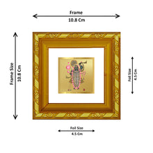 Load image into Gallery viewer, DIVINITI 24K Gold Plated Shrinathji Photo Frame For Puja Room, Living Room, Gift (10.8 X 10.8 CM)
