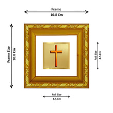 Load image into Gallery viewer, DIVINITI 24K Gold Plated Holy Cross Photo Frame For Home Decor, Divine Gift, Prayer (10.8 X 10.8 CM)
