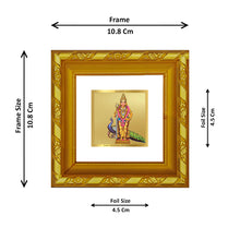 Load image into Gallery viewer, DIVINITI 24K Gold Plated Murugan Photo Frame For Home Temple, Living Room, Prayer, Gift (10.8 X 10.8 CM)
