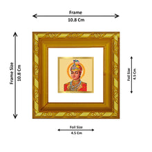 Load image into Gallery viewer, DIVINITI 24K Gold Plated Guru Harkrishan Photo Frame For Home Decoration, Gift (10.8 X 10.8 CM)
