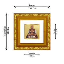 Load image into Gallery viewer, DIVINITI 24K Gold Plated Mahavira Photo Frame For Home Decor Showpiece, Prayer, Gift (10.8 X 10.8 CM)
