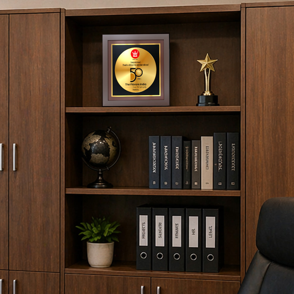 Diviniti Memento with Image Printed on 24K Gold Plated Foil | Premium Personalized Award | Luxury Gift Plaque