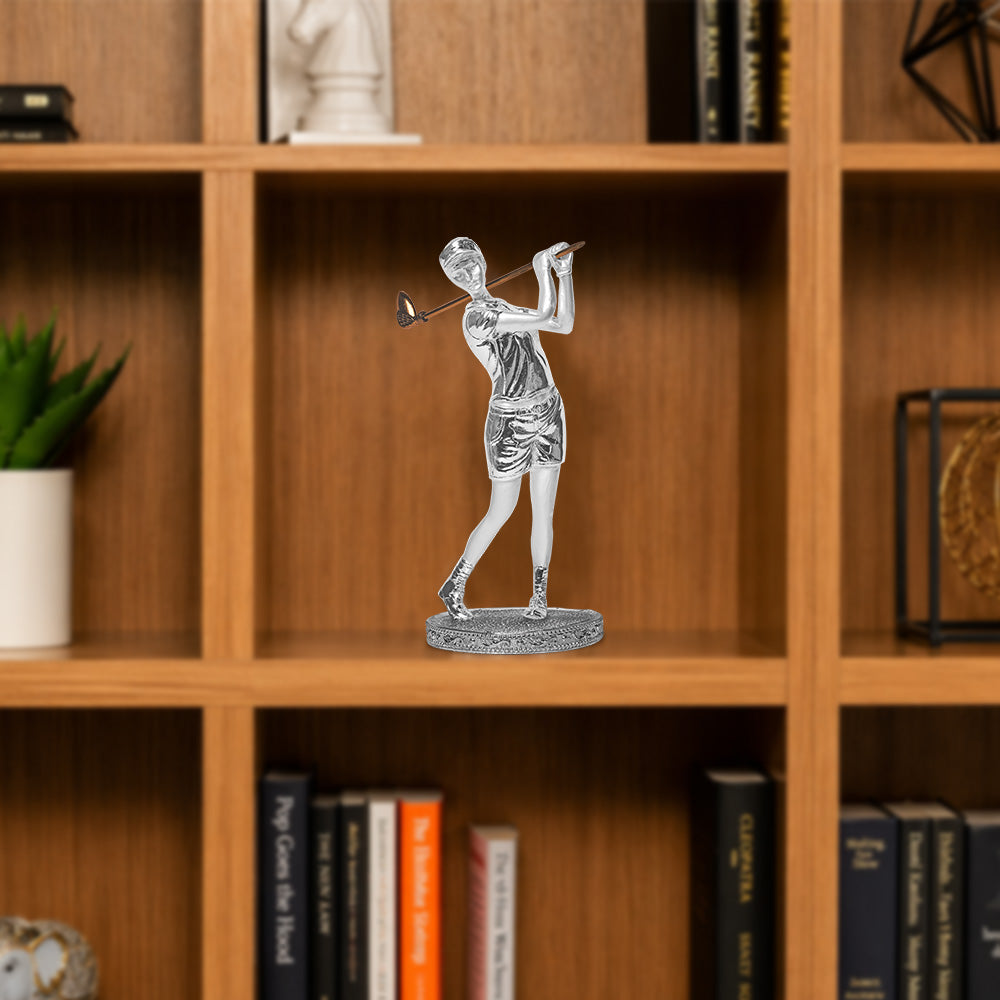 Diviniti 999 Silver Plated Golf Trophy | Premium Golf Award | Elegant Sports Trophy for Champions