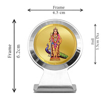 Load image into Gallery viewer, Diviniti 24K Gold Plated Lord Murugan Frame For Car Dashboard, Home Decor, Table Top, Puja, Gift (6.2 x 4.5 CM)
