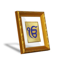Load image into Gallery viewer, DIVINITI 24K Gold Plated Ik Onkar Photo Frame For Home Decor, TableTop, Prayer (15.0 X 13.0 CM)

