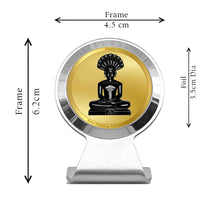 Load image into Gallery viewer, Diviniti 24K Gold Plated Parshvanatha Frame For Car Dashboard, Home Decor, Table, Prayer (6.2 x 4.5 CM)

