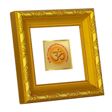 Load image into Gallery viewer, DIVINITI 24K Gold Plated Om Gayatri Mantra Photo Frame For Home Decor, Office, Gift (10.8 X 10.8 CM)
