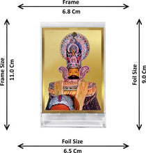 Load image into Gallery viewer, Diviniti 24K Gold Plated Khatu Shyam Frame For Car Dashboard, Home Decor, Table Top, Gift (11 x 6.8 CM)
