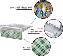 Load image into Gallery viewer, Diviniti 24K Gold Plated Vishnu Lakshmi Frame For Car Dashboard, Home Decor, Puja, Festival Gift (11 x 6.8 CM)
