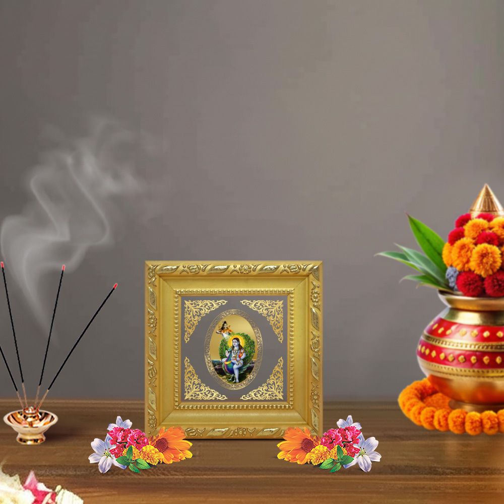Baba Balak Nath | Divine Spiritual Saint Royal Tabletop Photo Frame in 24K Gold Plated Foil