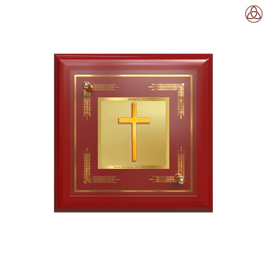 Holy Cross | Symbol of Faith & Salvation Tabletop Frame in 24K Gold Plated Foil