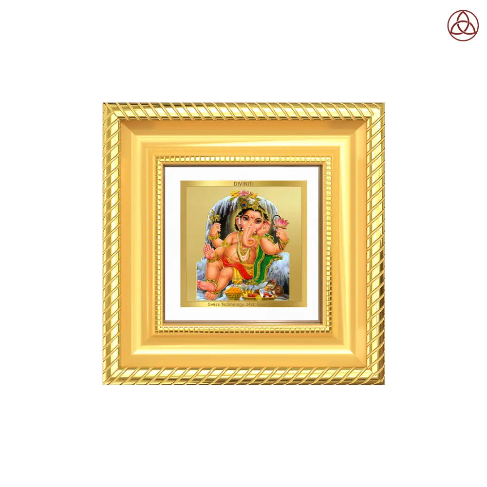 Bal Ganesha | Bal Ganapati|Baby Ganapati| For Tabletop Frame in 24K Gold Plated Foil