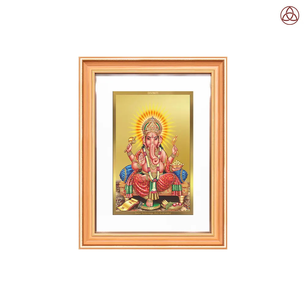 Ganesha | Lord Ganpati Wall Photo Frame in 24K Gold Plated Foil
