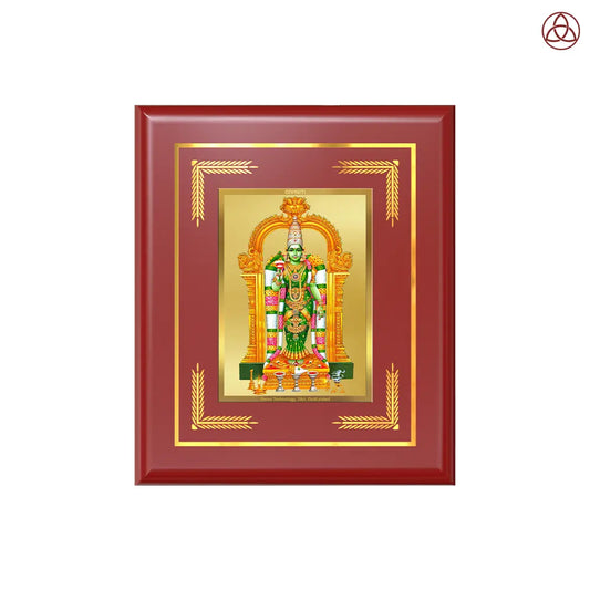 Goddess Meenakshi | Divine Warrior Goddess of Madurai Wall & Tabletop Photo Frame in 24K Gold Plated Foil