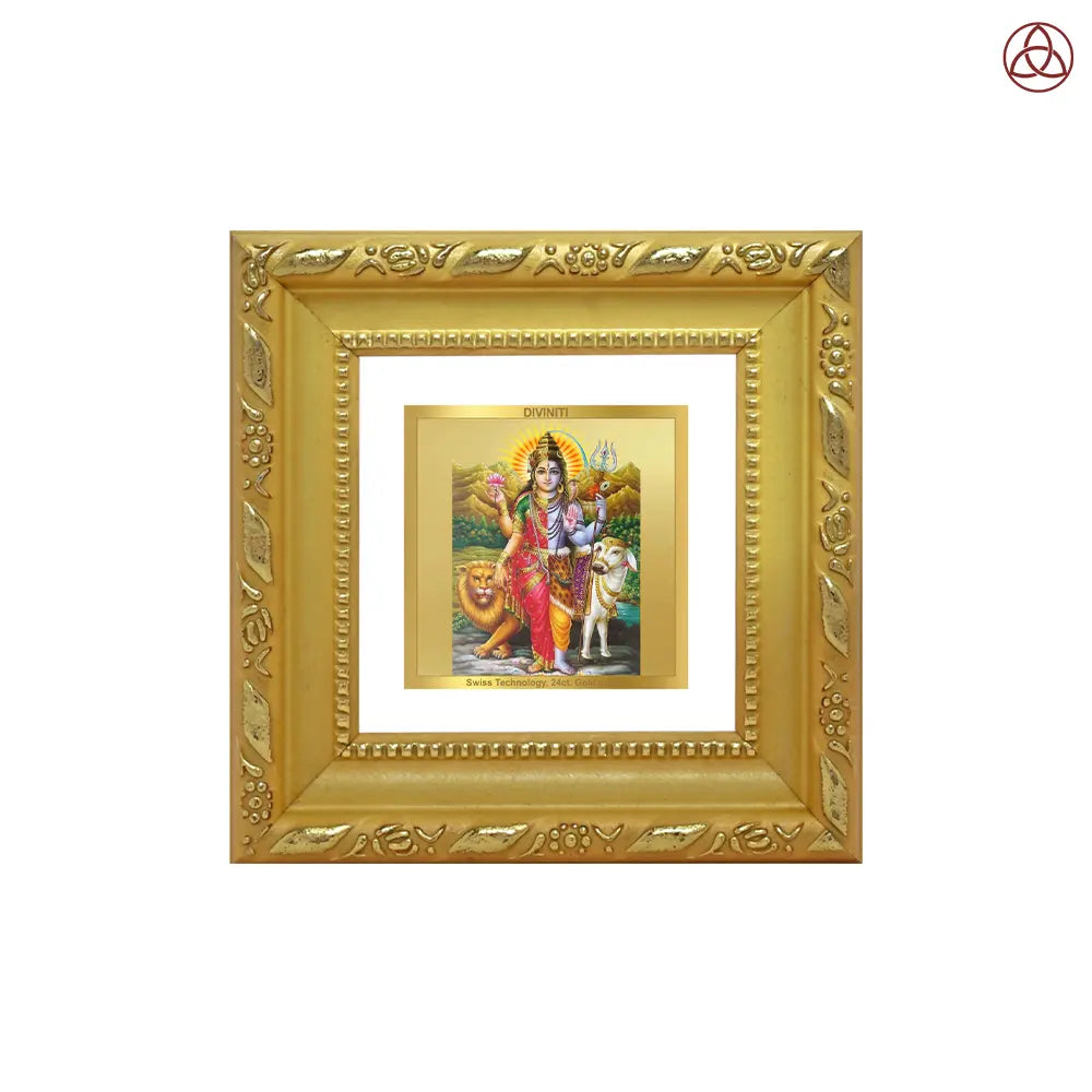 Ardhnarishwara | Naranari | Ammaiyappan Ardhanarinateshvara Tabletop Frame in 24K Gold Plated Foil