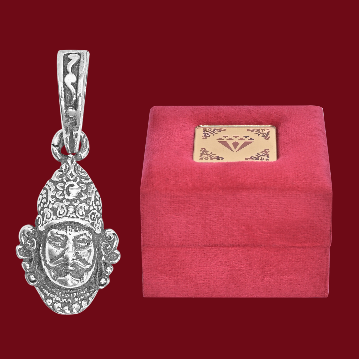925 Pure Silver Khatu Small Pendant for Men, Women & Kids Divine God Pendant for Birthday, Anniversary, Special Occasion Gift (1.4x0.8 CM 2 g)