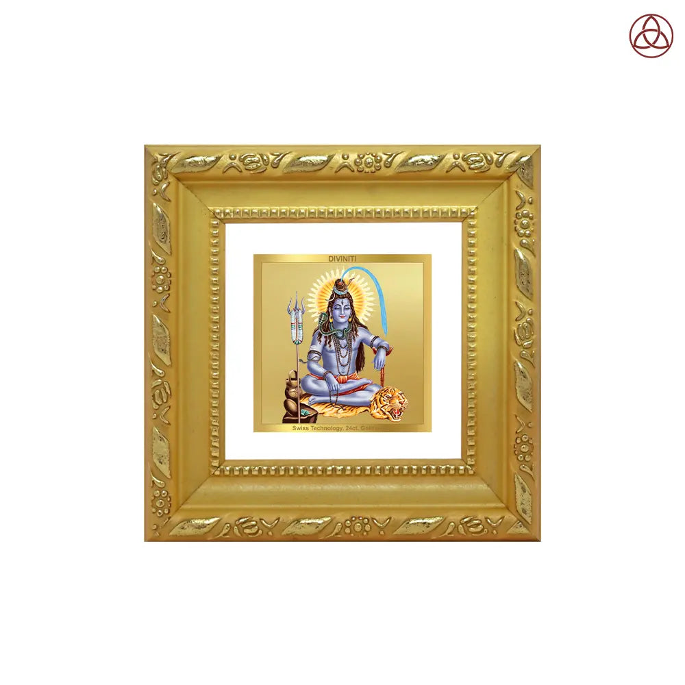Lord Shiva | Mahadev The Supreme Consciousness Tabletop Frame in 24K Gold Plated Foil