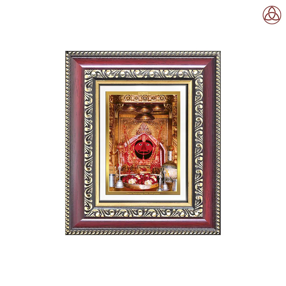 Salasar Balaji | Lord Hanuman of Salasar Dham Tabletop Frame in 24K Gold Plated Foil
