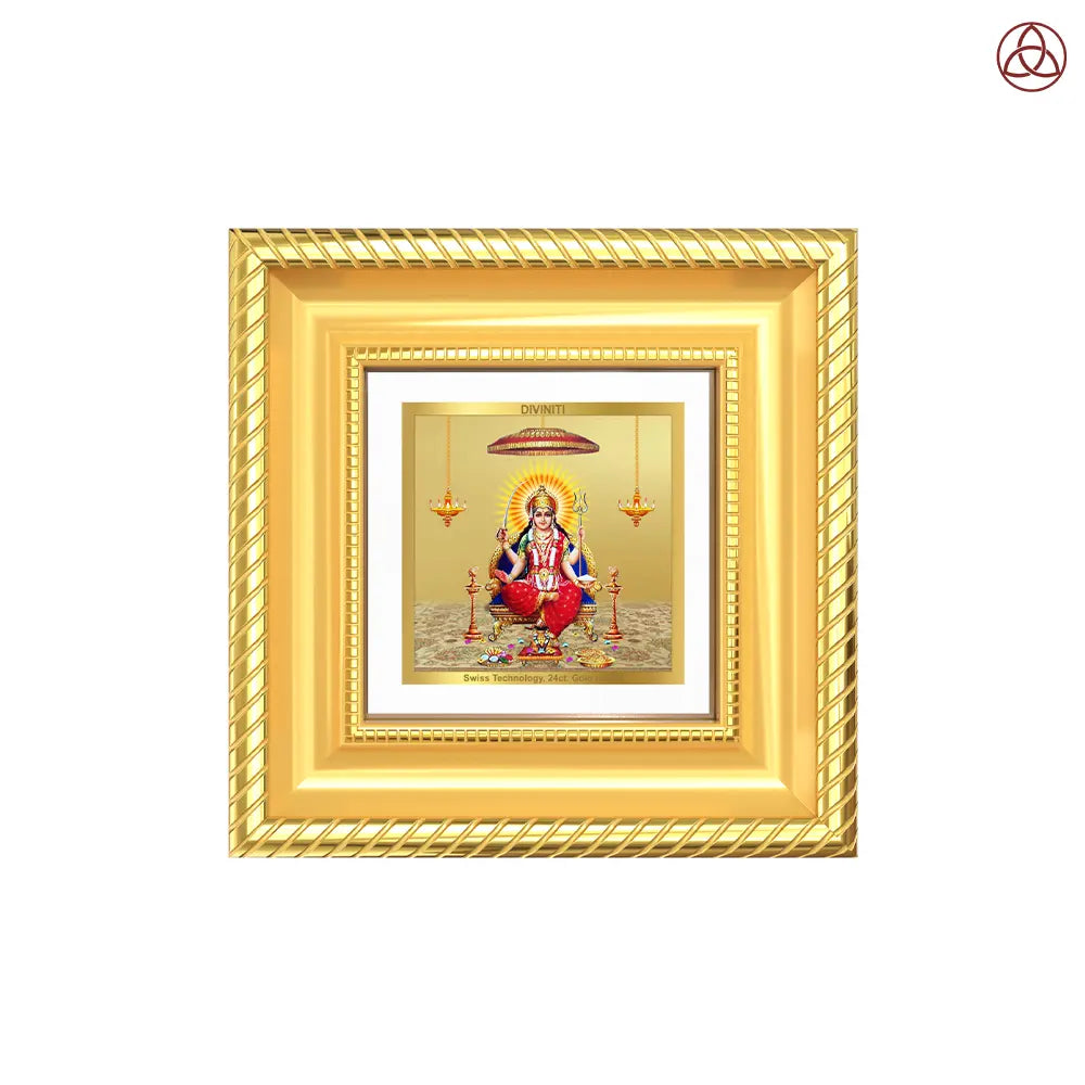 Santoshi Mata | Goddess of Contentment & Fulfilment Tabletop Frame in 24K Gold Plated Foil