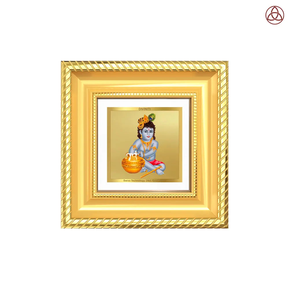 Bal Gopal |Baby Krishna | Devakinandana For Tabletop Frame in 24K Gold Plated Foil