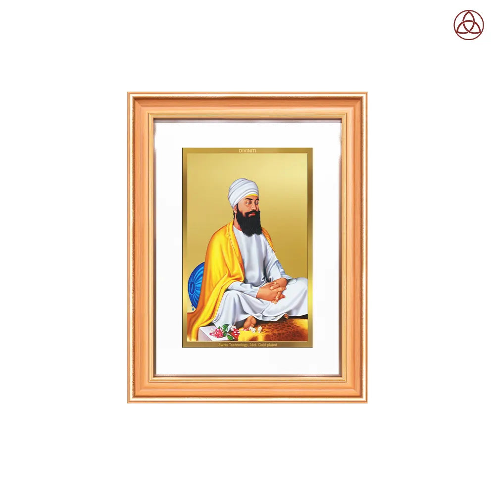 Baba Deep Singh Ji | Nihang Sikh and Martyr Wall Photo Frame in 24K Gold Plated Foil