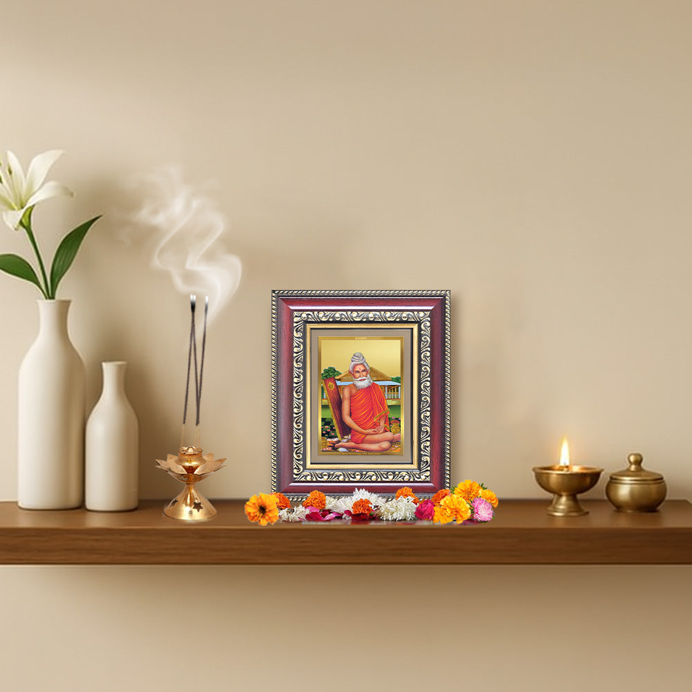 Diviniti 24K Gold Plated Baba Lokenath (Classic) Divine Table Top Frame for Home Mandir & Office Decor | Luxury Spiritual Gift