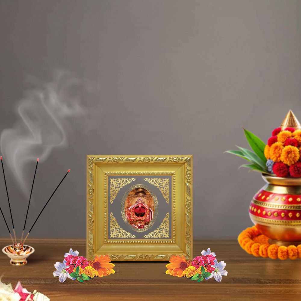 Salasar Balaji | Divine Hanuman Form Royal Tabletop Photo Frame in 24K Gold Plated Foil