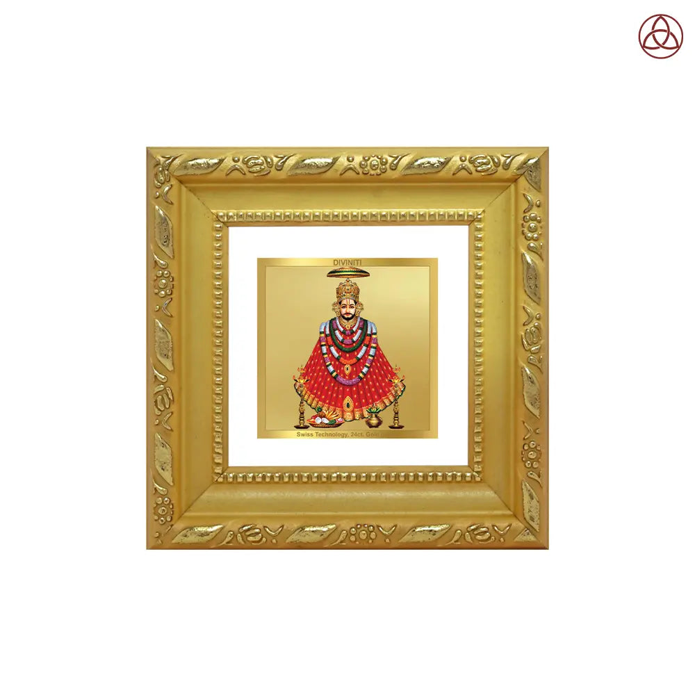 Khatu Shyam Ji | Divine Tabletop Frame in 24K Gold Plated Foil
