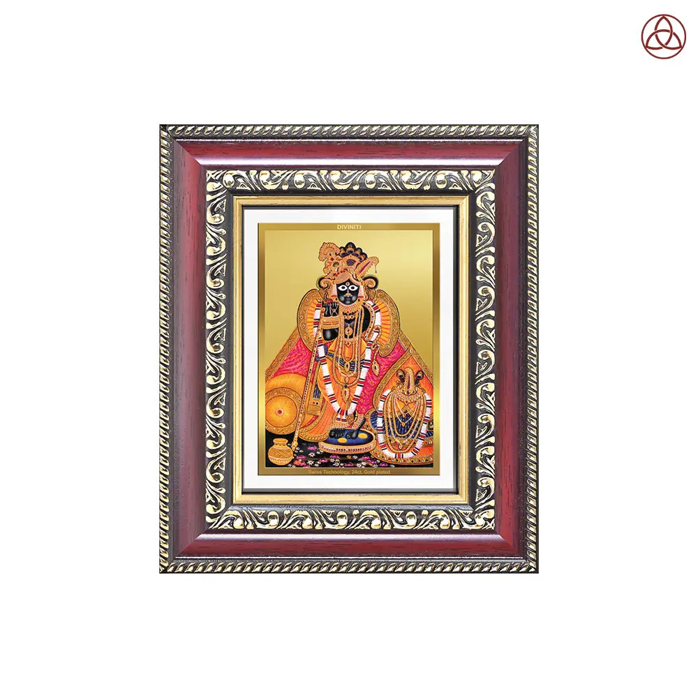 Bankey Bihari | Kunjbihari Tabletop Frame in 24K Gold Plated Foil
