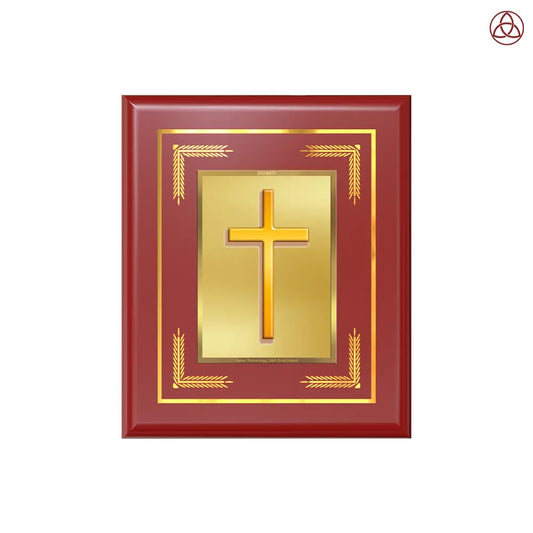 Holy Cross | Sacred Wall & Tabletop Photo Frame in 24K Gold Plated Foil