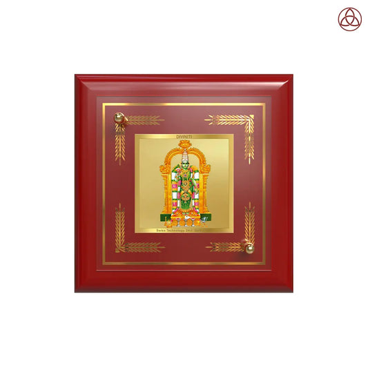 Goddess Meenakshi | Divine Warrior Goddess of Madurai Tabletop Frame in 24K Gold Plated Foil