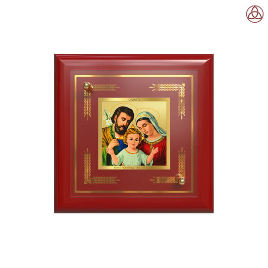 Holy Family | Symbol of Love, Unity & Grace Tabletop Frame in 24K Gold Plated Foil