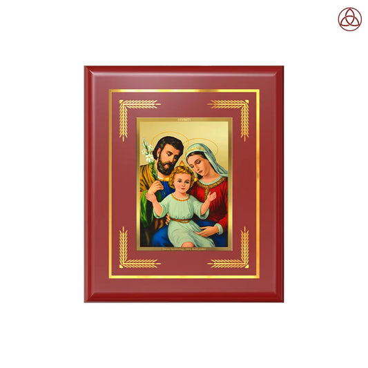 Holy Family | Sacred Wall & Tabletop Photo Frame in 24K Gold Plated Foil