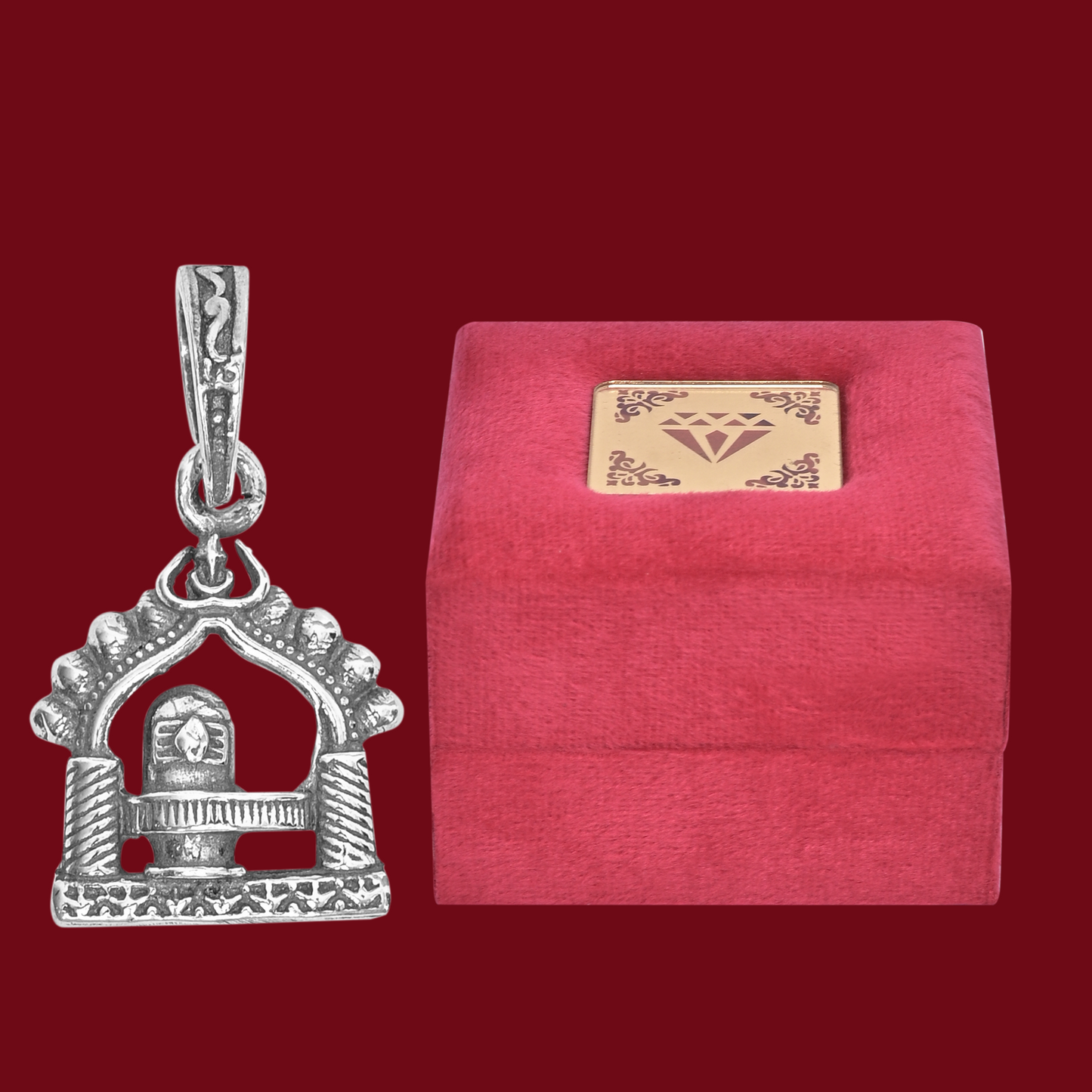 925 Pure Silver Shiv Ling Pendant for Men, Women & Kids Divine God Pendant for Birthday, Anniversary, Special Occasion Gift (1.5x1.4 CM 3 g)