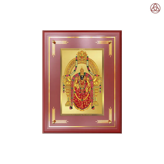 Goddess Padmavati | Consort of Lord Tirupati Balaji Wall & Tabletop Photo Frame in 24K Gold Plated Foil