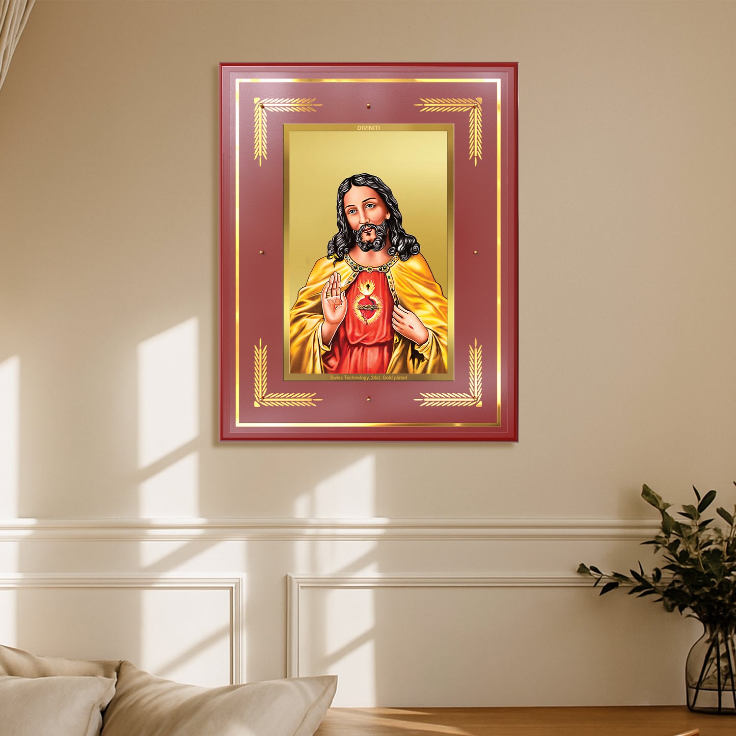 Jesus Christ | Sacred Wall Mount Photo Frame in 24K Gold Plated Foil